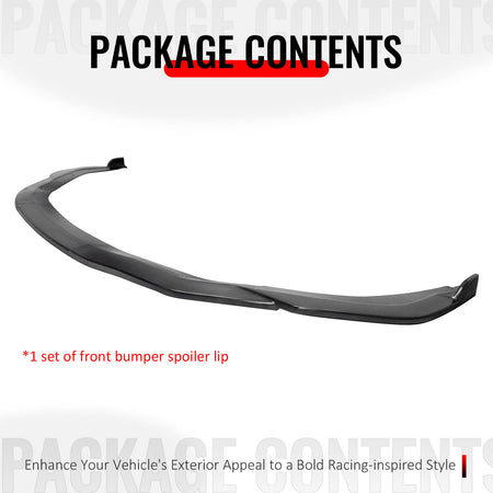 Fits 19-23 Nissan Maxima STL Style PU Front Bumper Lip Chin Spoiler Unpainted