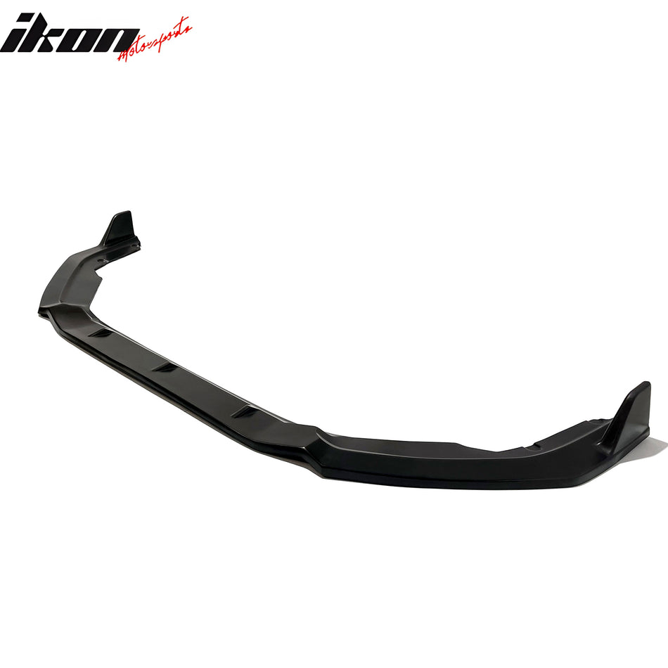 IKON MOTORSPORTS Front Bumper Lip, Compatible with 2020-2023 Nissan Sentra, MDA V2 Style Unpainted Black PU Polyurethane Air Dam Chin Spoiler Protector Splitter