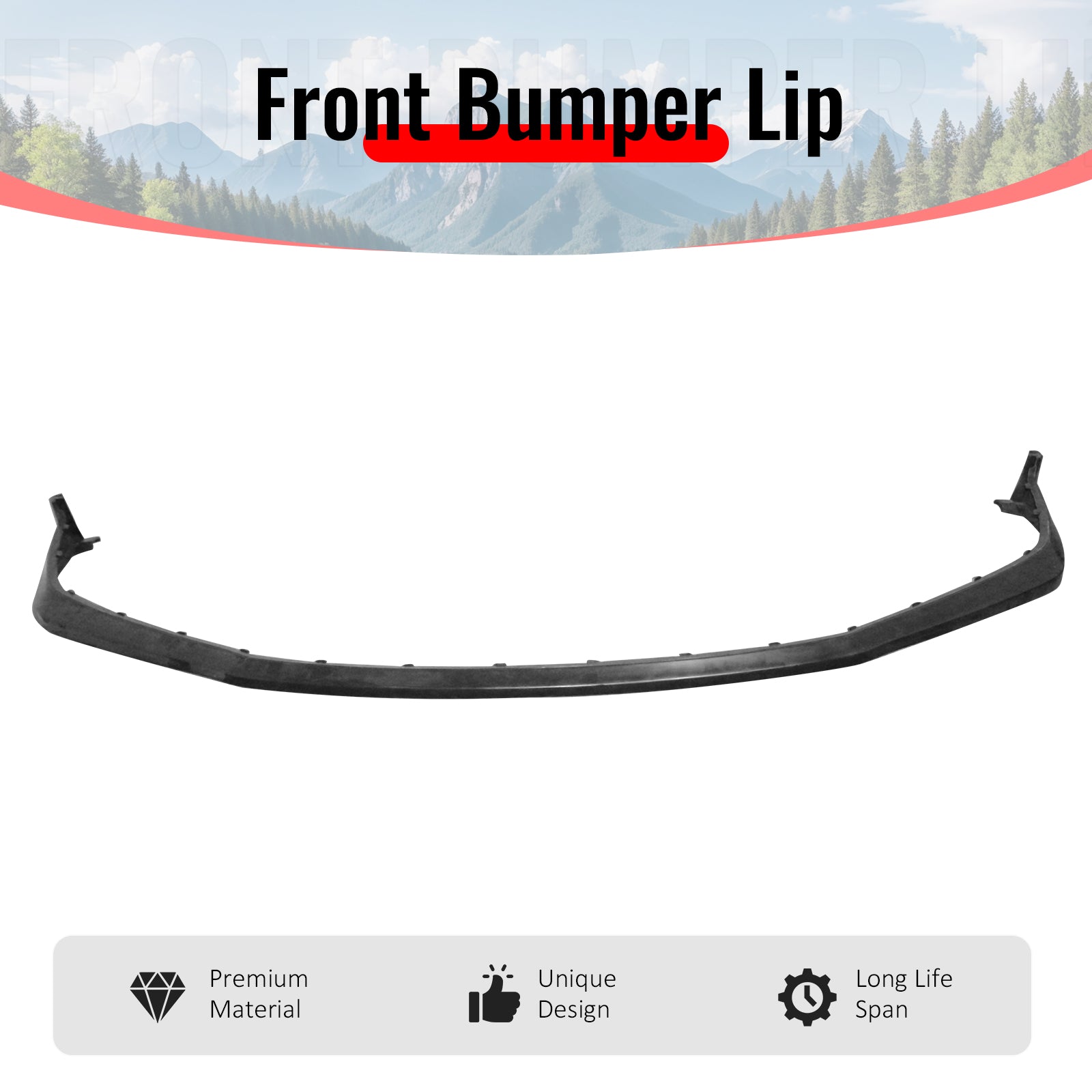 Fits 2016 Porsche 981 Cayman GT4 OE Style Front Bumper Lip Spoiler Unpainted PU