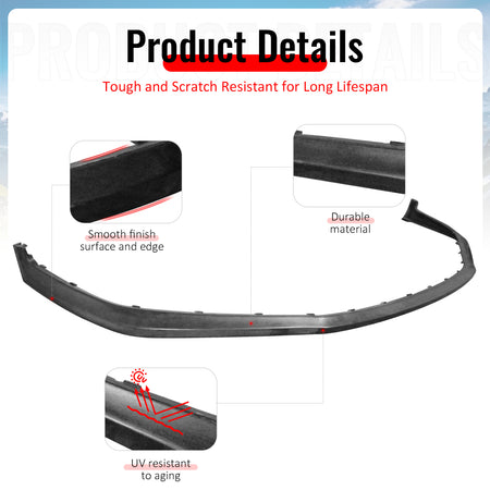 Fits 2016 Porsche 981 Cayman GT4 OE Style Front Bumper Lip Spoiler Unpainted PU