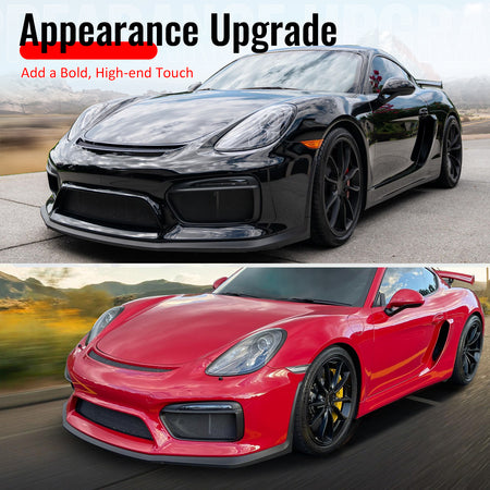 Fits 2016 Porsche 981 Cayman GT4 OE Style Front Bumper Lip Spoiler Unpainted PU
