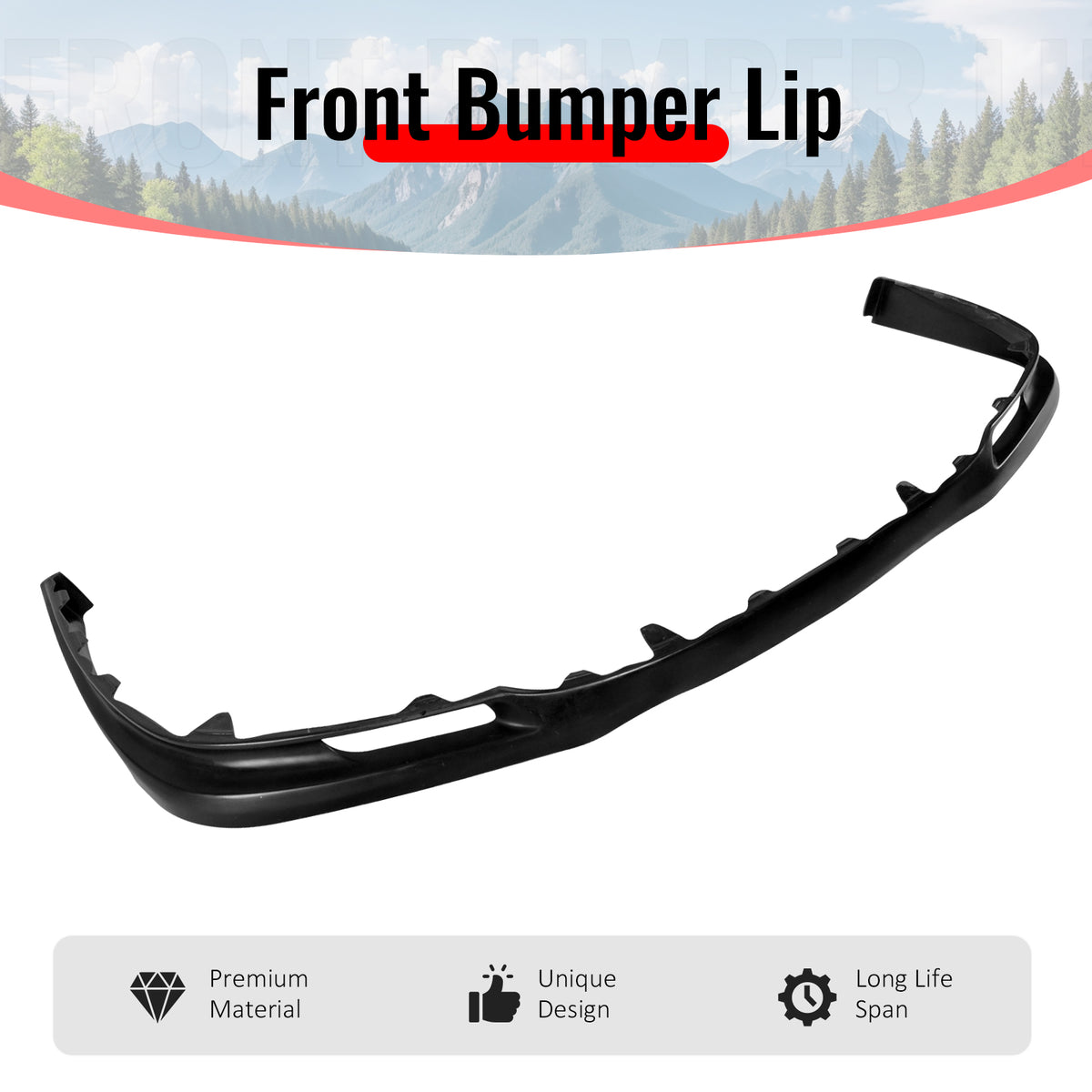 Fits 05-08 Porsche 997 911 GT3 Style Front Bumper Lip Spoiler Kit PU Unpainted