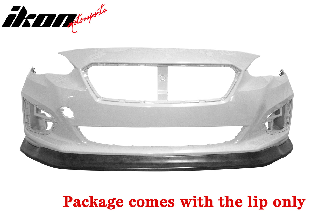 Fits 17-19 Subaru Impreza CS Style Front Bumper Lip Chin Spoiler Unpainted PU