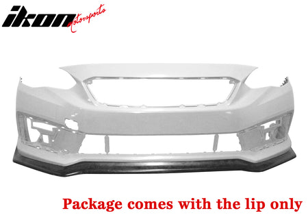 Fits 20-23 Subaru Impreza CS Style Front Bumper Lip Chin Spoiler Unpainted PU