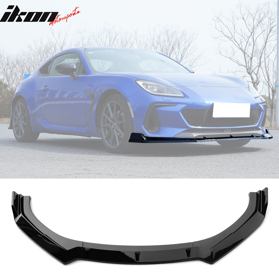 2022-2024 Subaru BRZ JDM 2 Style Gloss Black 3PCS Front Bumper Lip PP