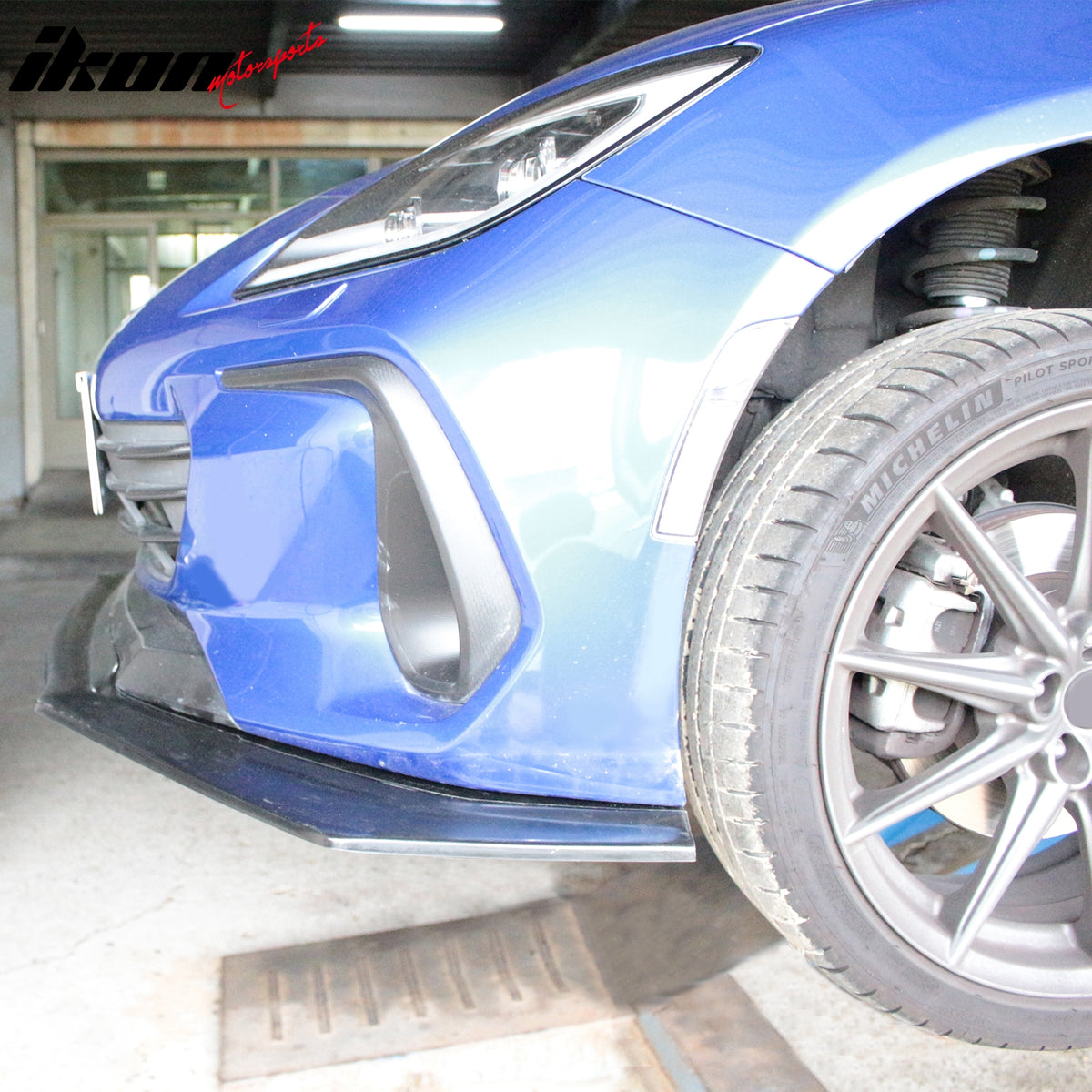 Fits 22-25 Subaru BRZ IKON V4 Style Front Bumper Lip Spoiler Splitter Chin PU