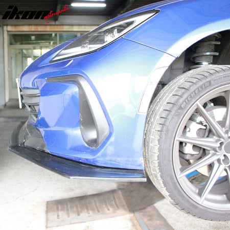 Fits 22-25 Subaru BRZ IKON V4 Style Front Bumper Lip Spoiler Splitter Chin PU