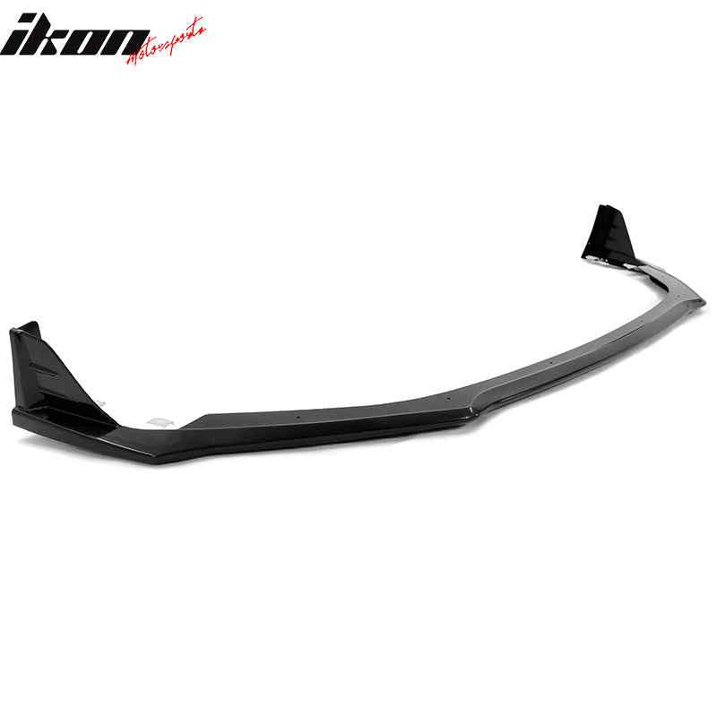 IKON MOTORSPORTS, Front Bumper Lip Compatible With 2022-2024 Subaru BRZ Coupe 2-Door, STI Style Unpainted Black ABS Bumper Spoiler Splitter