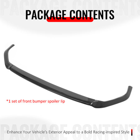 For 23-25 Subaru Solterra ST Style Front Bumper Lip Chin Spoiler Gloss Black ABS