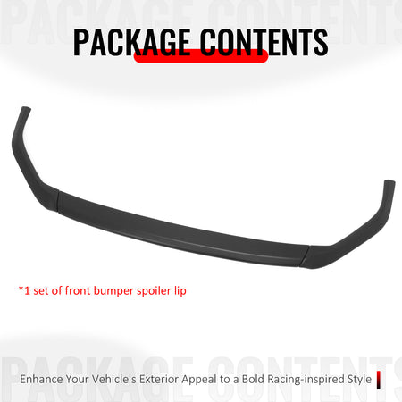 For 23-25 Subaru Solterra ST Style Front Bumper Lip Chin Spoiler Matte Black ABS