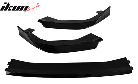 Fits 22-24 Subaru WRX Front Bumper Lip 3PC ABS Chin Spoiler Gloss Black Splitter