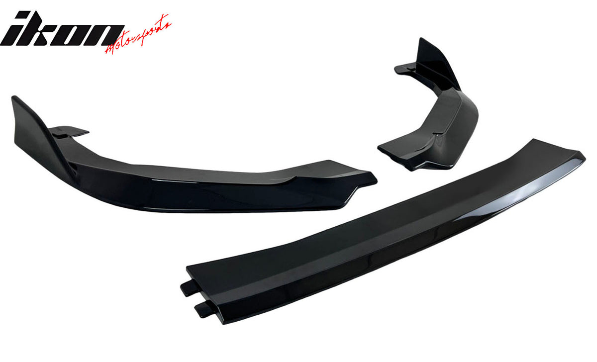 Fits 22-25 Subaru WRX 5th VB 3PCS Front Bumper Lip Spoiler Splitter Gloss Black