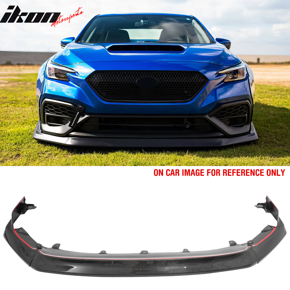 2022-2026 Subaru WRX OI Style Real Carbon Fiber Front Bumper Lip Lower Spoiler Guard 3PCS Set