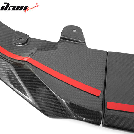 Fits 22-26 Subaru WRX STI Style Front Bumper Lip Spoiler Real Carbon Fiber 3PCS