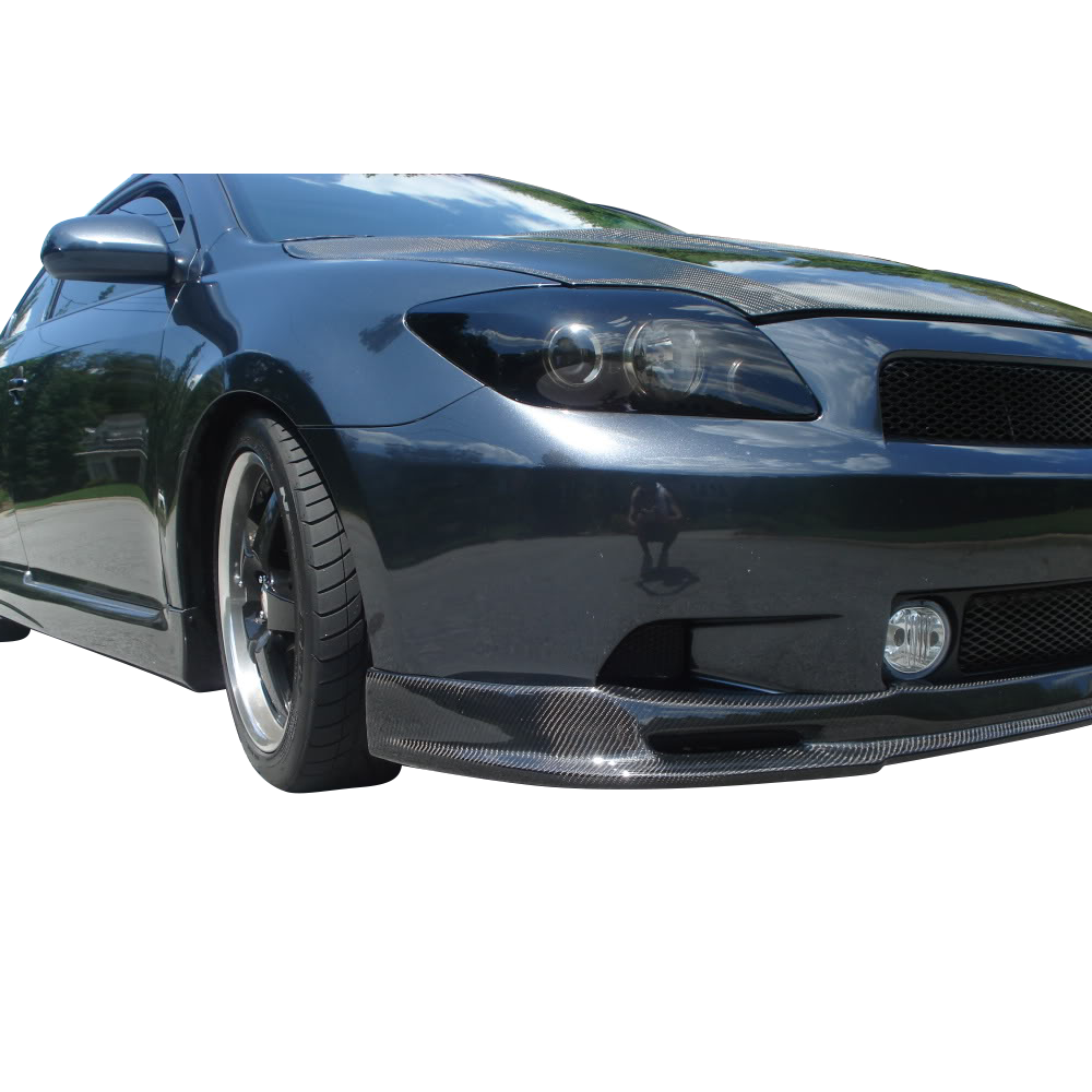 Fits 05-10 Scion tC EURO Style Front Bumper Lip Spoiler Matte Carbon Fiber