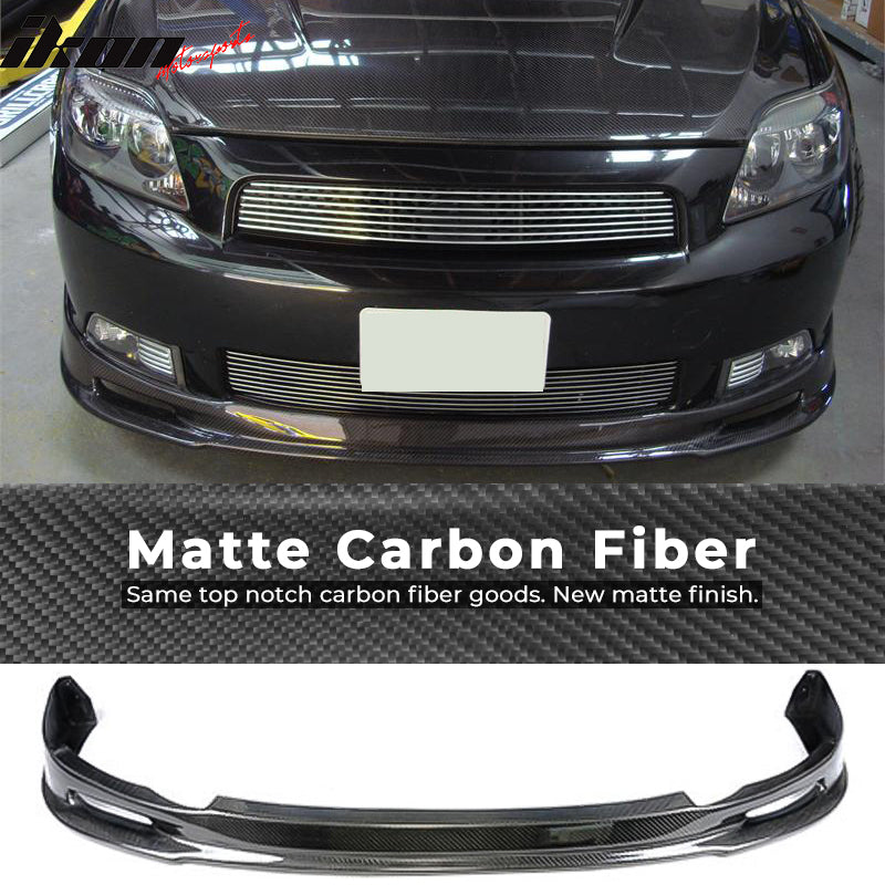 2005-2010 Scion tC EURO style Matte Carbon Fiber Front Bumper Lip