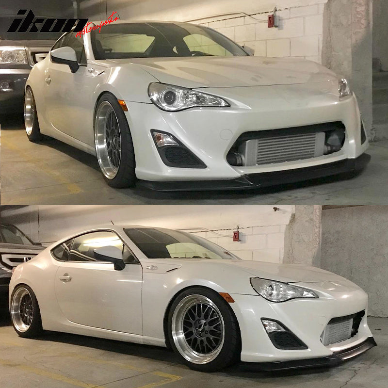 Fits 13-16 Scion FR-S FRS GT Style Front Bumper Lip Spoiler Unpainted Black PU