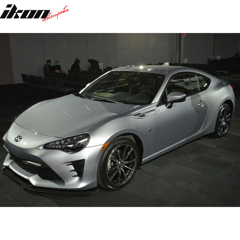 Front Bumper Lip Compatible With 2013-2020 Toyota 86 , GT Style Black PU Front Lip Finisher Under Chin Spoiler Add On By IKON MOTORSPORTS