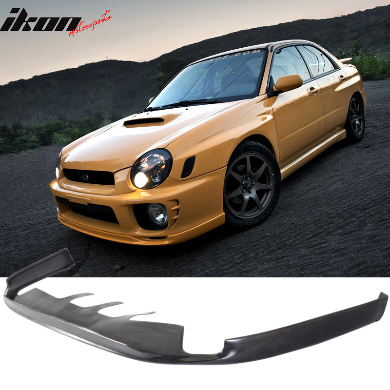 2002-2003 Subaru Impreza WRX Sedan P-D Style Black Front Bumper Lip PU