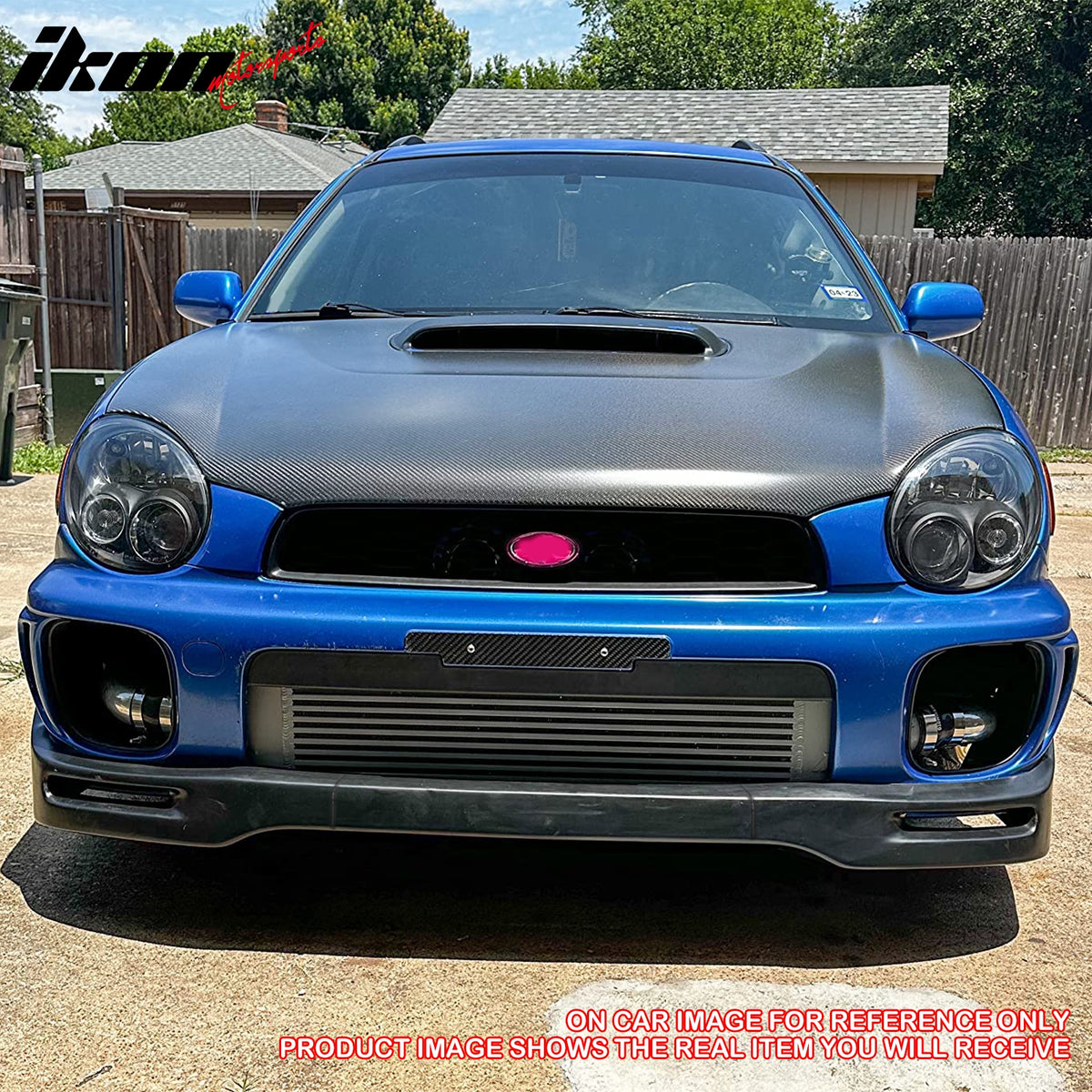 Fits 02-03 Subaru Impreza Sedan STI Style Front Bumper Lip Unpainted PU 3PCS Set