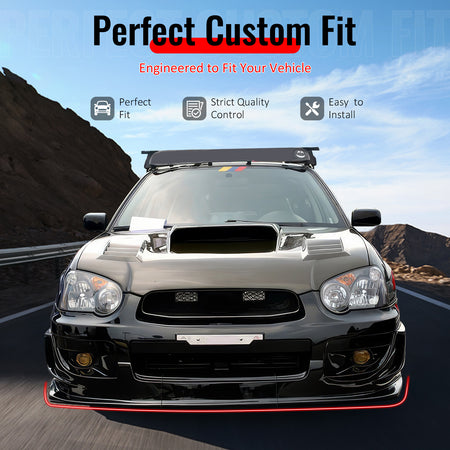 Fits 04-05 Subaru Impreza WRX Front Bumper Lip Spoiler Splitter Chin PU 3PCS