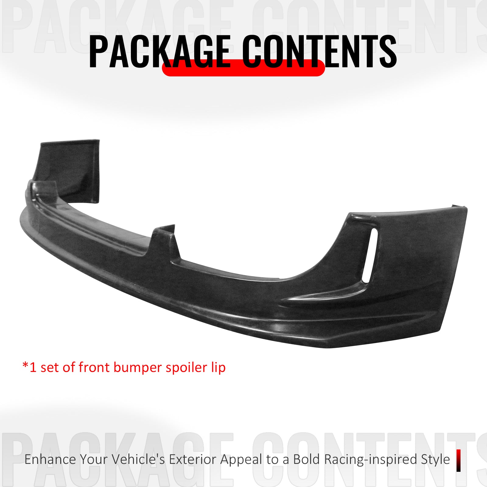 Fits 04-05 Subaru Impreza WRX Front Bumper Lip Spoiler Splitter Chin PU 3PCS