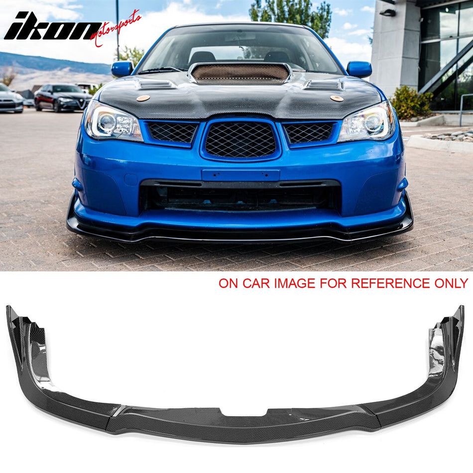 2006-2007 Subaru Impreza WRX & WRX STI CS2 Style Front Bumper Lip Spoiler Carbon Fiber Print PP 3PCS