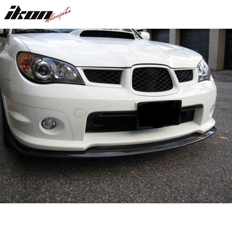 Pre-Painted Front Bumper Lip Compatible With 2006-2007 Subaru Impreza WRX STI, StI Style Glossy Black PP Front Lip Finisher Under Chin Spoiler Add On other color available by IKON MOTORSPORTS