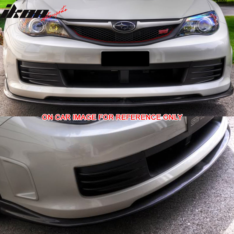 Pre-painted Front Bumper Lip Compatible With 2008-2010 Impreza STi, CS Style PU Painted Obsidian Black Pearl (Color Code # 32J)Front Lip Spoiler Splitter by IKON MOTORSPORTS, 2009