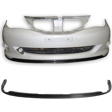 IKON MOTORSPORTS, Front Bumper Lip Compatible With 2008-2010 Subaru Impreza WRX Premiun , Matte Carbon Fiber Front Lip Spoiler Wing Chin Splitter, 2009