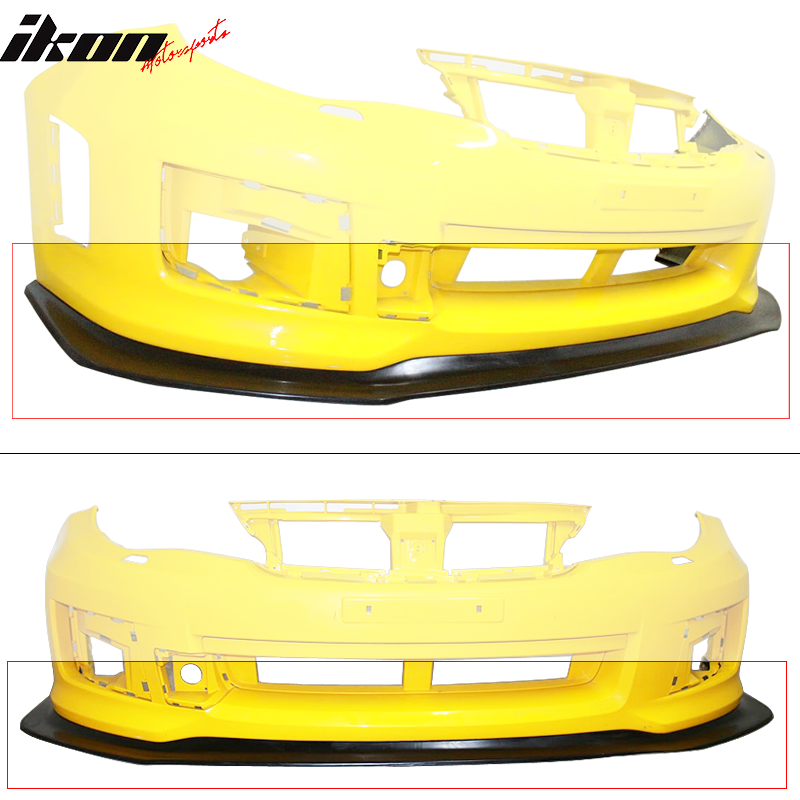 IKON MOTORSPORTS Front Bumper Lip, Compatible With 2011-2014
