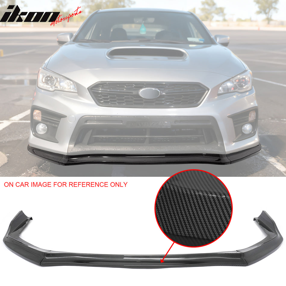 15-21 Subaru WRX STI CS Style Front Bumper Lip Carbon Fiber Print 3PC
