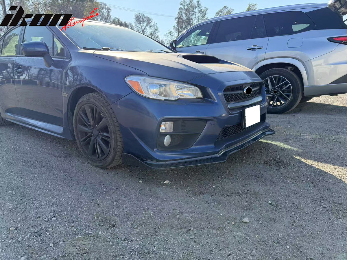 Fits 15-21 Subaru WRX/WRX STI Front Bumper Lip Carbon Fiber IKON Style Spoiler