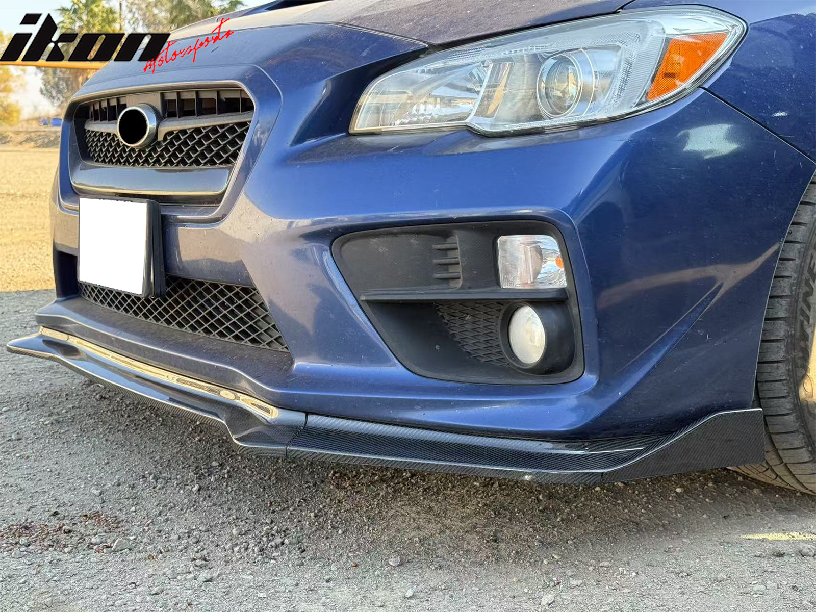 Fits 15-21 Subaru WRX/WRX STI Front Bumper Lip Carbon Fiber IKON Style Spoiler