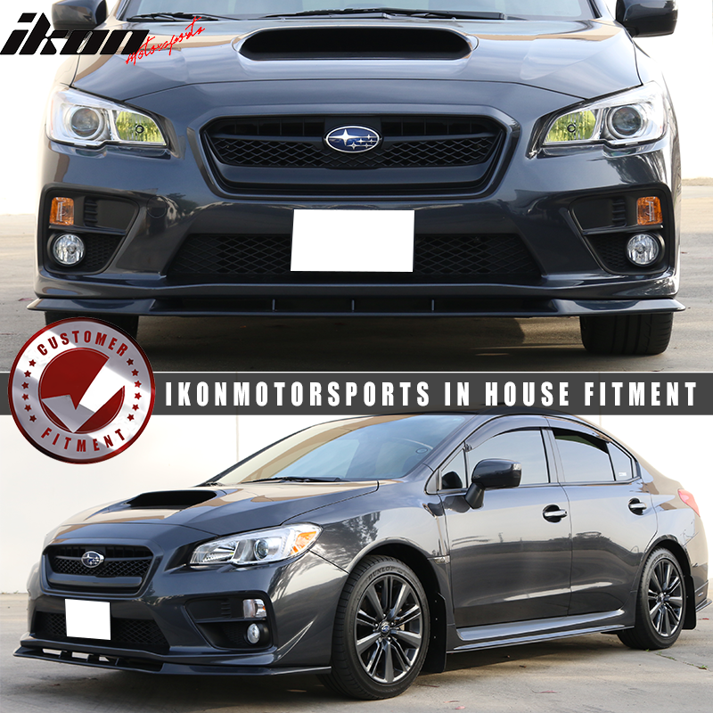 Front Bumper Lip Compatible With 2015-2021 Subaru WRX & STI, MP Style Black ABS Spoiler Bodykit Splitter Air Dam Chin Diffuser by IKON MOTORSPORTS