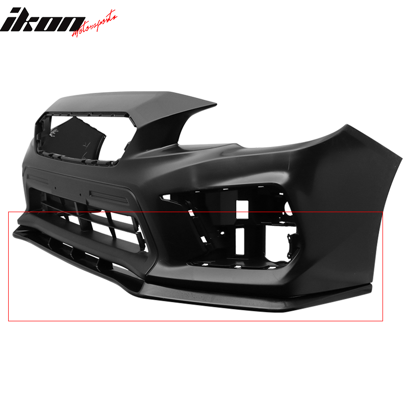 Fits 15-21 Subaru WRX STI Front Bumper Lip MPX Style Chin Spoiler ABS Splitter