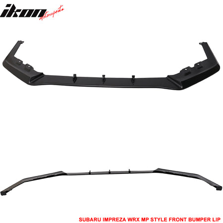 Fits 15-17 Subaru WRX STI Front Bumper Lip MPX Style Chin Spoiler ABS Splitter