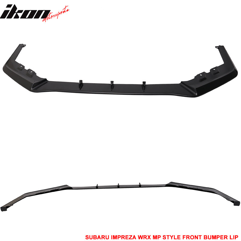 Fits 15-21 Subaru WRX STI Front Bumper Lip MPX Style Chin Spoiler ABS Splitter