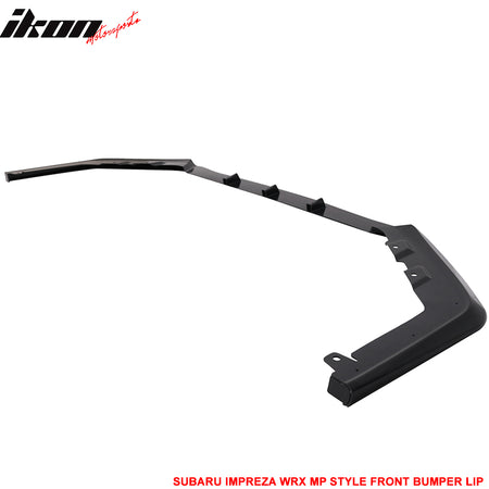 Fits 15-21 Subaru WRX STI Front Bumper Lip MPX Style Chin Spoiler ABS Splitter