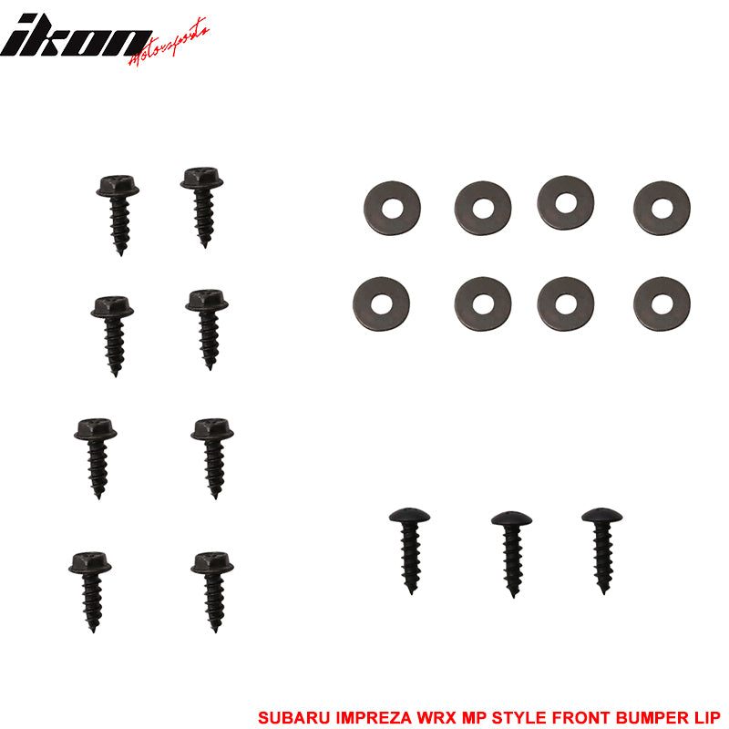 Fits 15-21 Subaru WRX STI Front Bumper Lip MPX Style Chin Spoiler ABS Splitter