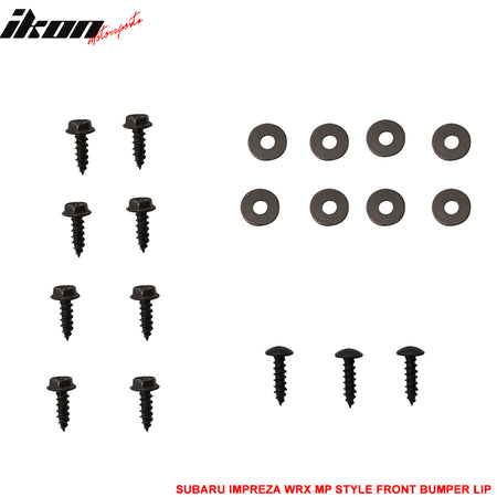 Fits 15-21 Subaru WRX STI Front Bumper Lip MPX Style Chin Spoiler ABS Splitter