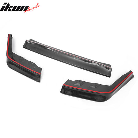 Fits 15-21 Subaru WRX STI OI Style Wet Carbon Fiber Front Bumper Lip Spoiler 3PC