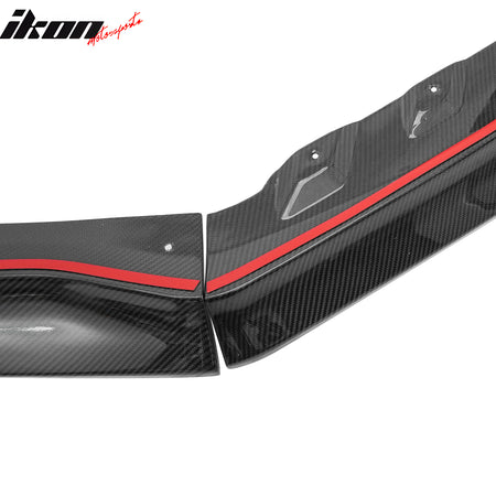 Fits 15-21 Subaru WRX STI OI Style Wet Carbon Fiber Front Bumper Lip Spoiler 3PC