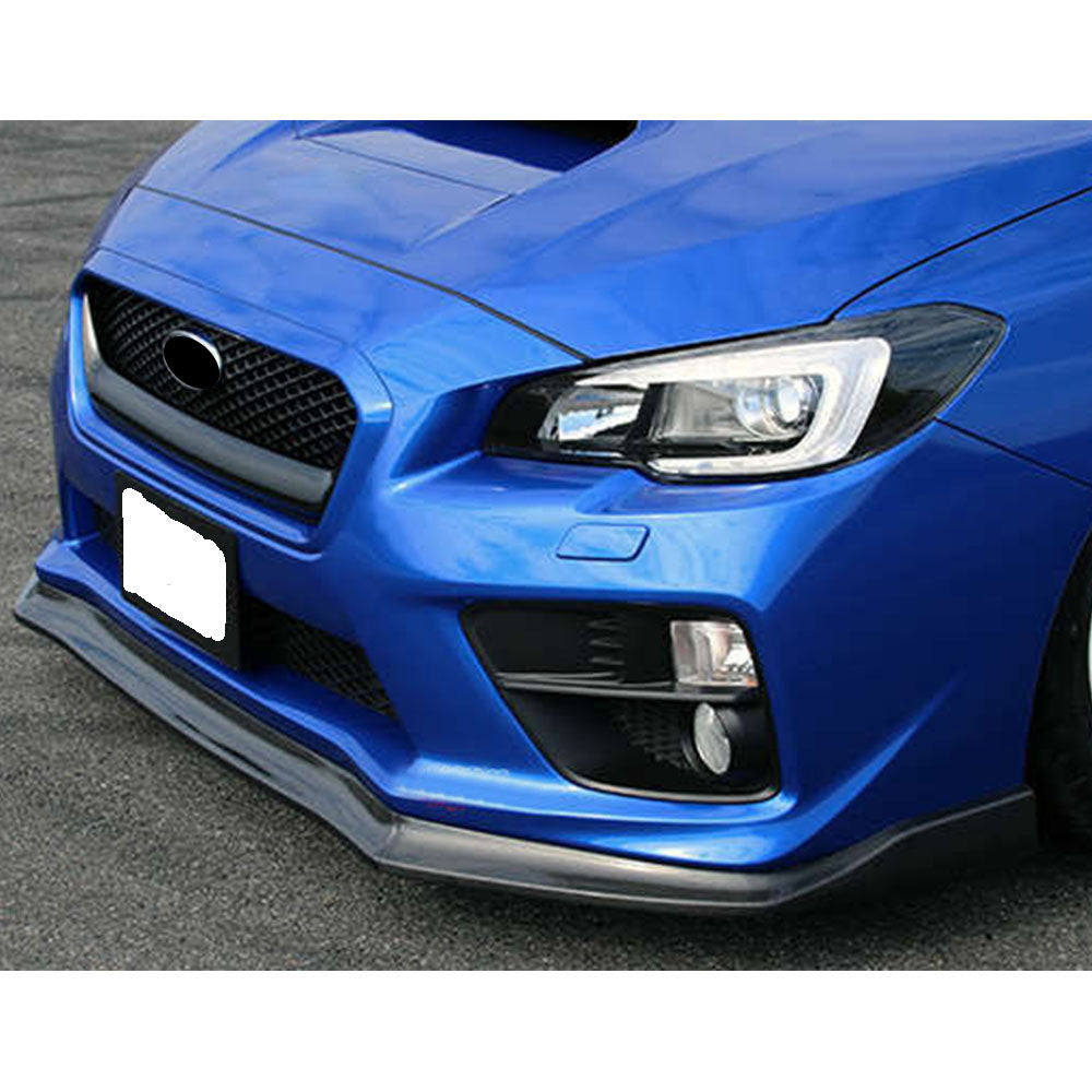 CS Style Front Bumper Lip Splitter For Subaru WRX / STI Sedan 2015-2021 - Unpainted Black PP