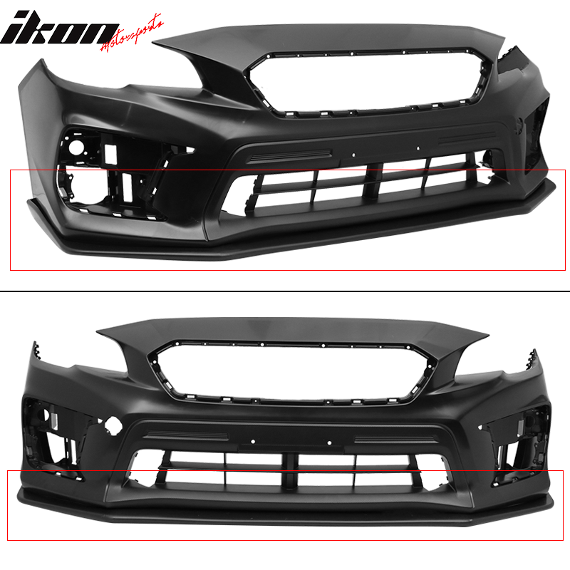 Fits 15-21 Subaru WRX STI V Limited Front Bumper Lip PP & OE Rear Valance Spats