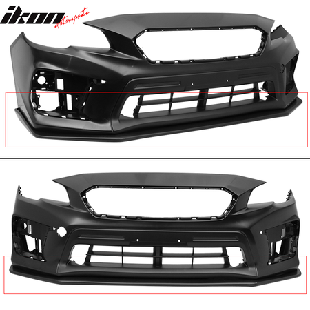 Fits 15-17 Subaru WRX STI V Limited Front Bumper Lip PP & OE Rear Valance Spats