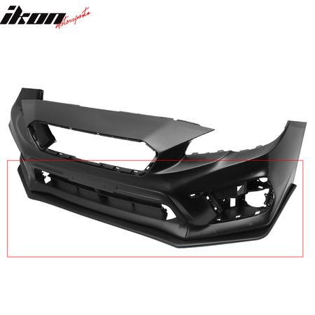 Fits 15-17 Subaru WRX STI V-Limited Style Front Bumper Lip Spoiler Unpainted PP