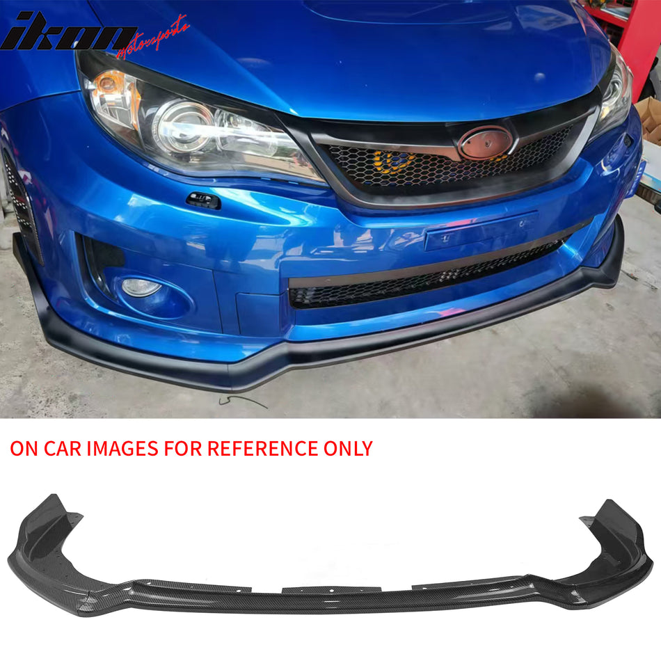 2011-2014 Subaru Impreza WRX & WRX STI IKON Style Carbon Fiber Print Front Bumper Lip PP