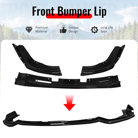 Fits 11-14 Impreza WRX STI IKON Front Bumper Lip Chin Spoiler Gloss Black PP