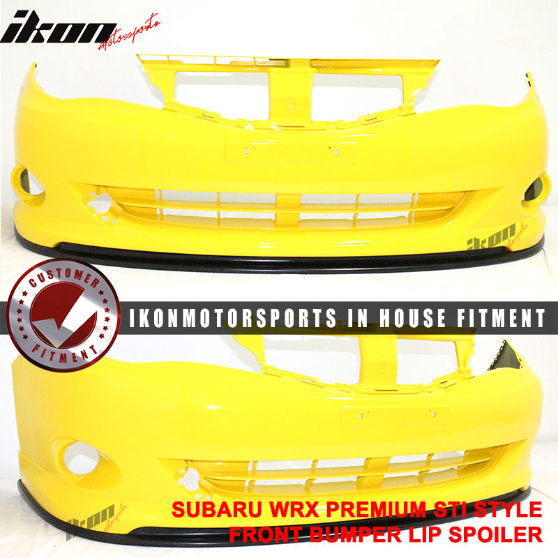 Fits 08-10 Subaru Impreza WRX Premium Front Bumper Lip Chin Spoiler STI Style PU